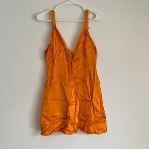 ZARA Orange Satin Dress